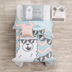 Cool As Llama Reversible Quilt 4Pc Set 13 Cool As Llama Reversible Quilt 4Pc Set -Bedding Store 011ab42e0da4411aac124d58c5f7010d