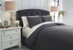 Signature Design By Ashley® Ryter 3-Piece Charcoal Queen Coverlet Set -Bedding Store 01b0838e a106 4ae1 9eea dec9407ee98e