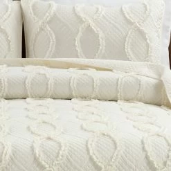 Avon Textured Ruffle Quilt 3Pc Set -Bedding Store 02124b3e34074193a9f9a14a3312ebfb