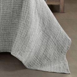 Solid Kantha Pick Stitch Yarn Dyed Cotton Woven Quilt/Coverlet 3Pc Set -Bedding Store 03df3654836642aa90d6178dc2d449b3