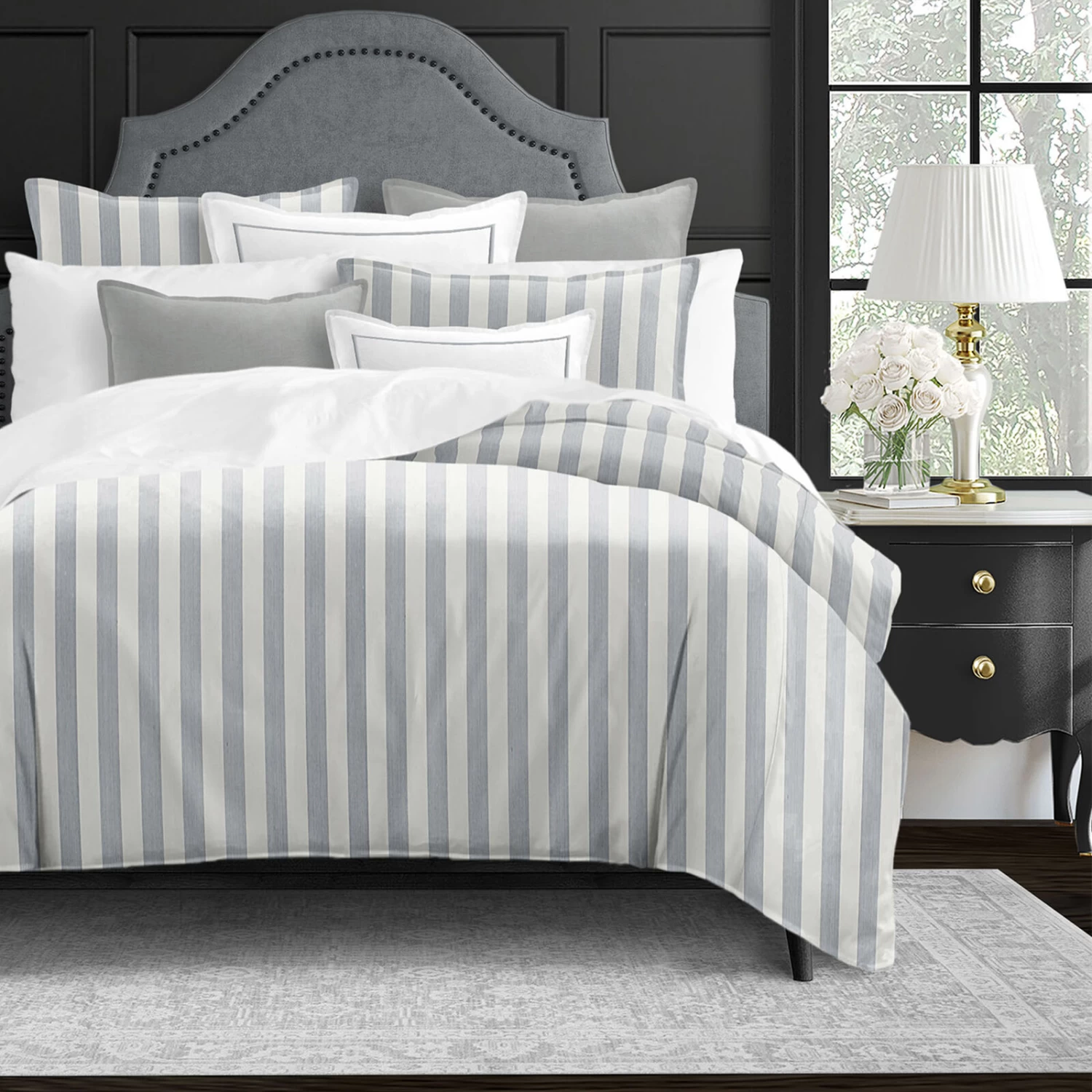 6ix Tailors Fine Linens Wave Runner Gray Coverlet Set 5 6ix Tailors Fine Linens Wave Runner Gray Coverlet Set - Image 3