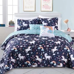 Unicorn Heart Quilt 5Pc Set