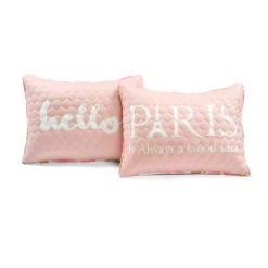 Watercolor Rose Paris Glitter Reversible Quilt 5Pc Set -Bedding Store 1379a41776074986866277403d39fbe2