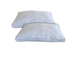 Cotton House - Set Of Two Pillows, Microfiber Gel, 100% Egyptian Cotton Cover, Standard Size