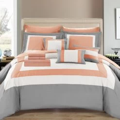 Chic Home Duke BedBag Comforter Set With Brushed Microfiber, Shams, Decorative Pillows & Sheet Set Queen 10 Piece