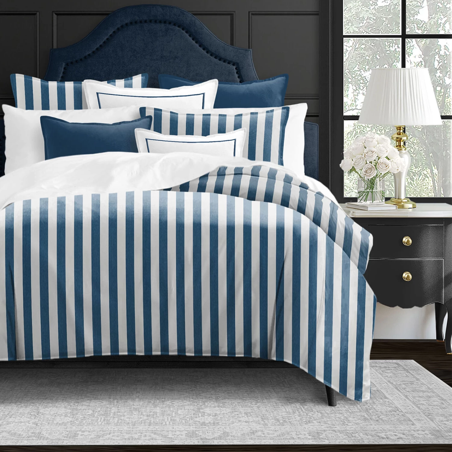 6ix Tailors Fine Linens Wave Runner Blue Comforter Set 5 6ix Tailors Fine Linens Wave Runner Blue Comforter Set - Image 3