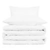 HomeRoots White Queen Cotton Blend 1000 Thread Count Washable Duvet Cover Set