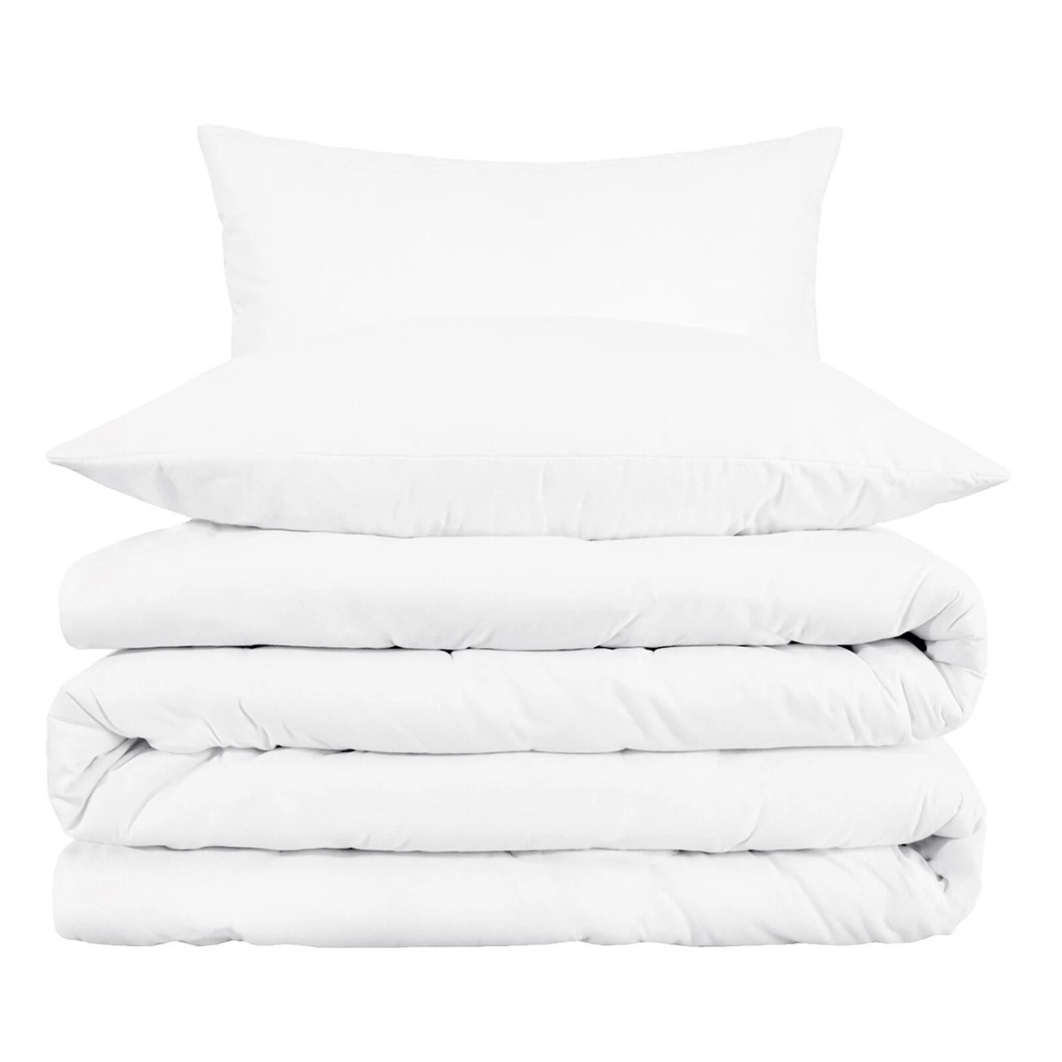 HomeRoots White Queen Cotton Blend 1000 Thread Count Washable Duvet Cover Set 3 HomeRoots White Queen Cotton Blend 1000 Thread Count Washable Duvet Cover Set