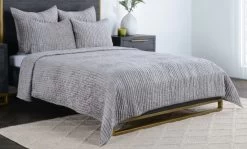 Classic Home Bari 4-Piece Gray Queen Quilt Set