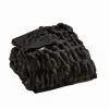 HomeRoots Chunky Sectioned Black Faux Fur Throw Blanket -Bedding Store 2b3bc31f5b8d4fd885226ceed0dc2d95