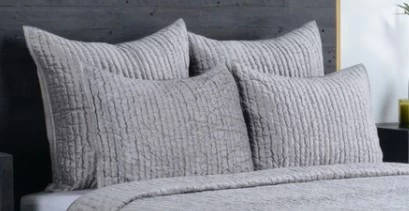 Classic Home Bari 4-Piece Gray King Quilt Set 4 Classic Home Bari 4-Piece Gray King Quilt Set - Image 2