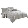Tyler 8 Piece Puckered Comforter Set, The Urban Port, Light Gray-Benzara -Bedding Store 2e7f4912cff345758255f0f34f69040f
