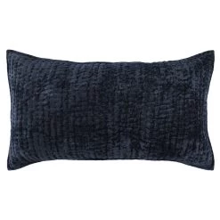 Lipa 20 X 36 Hand Stitched Lumbar King Pillow Sham, Rayon Velvet-Benzara