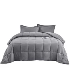 QuikFurn 3 Piece Microfiber Reversible Comforter Set