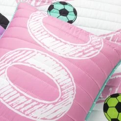 Girls Soccer Kick Reversible Oversized Quilt 5Pc Set -Bedding Store 4d021a4ef5674c588683450409da4936