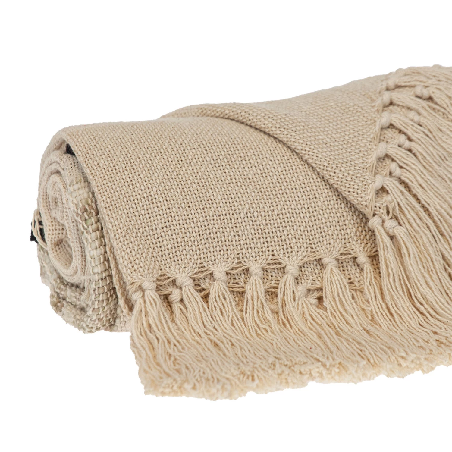 HomeRoots Parkland Collection Transitional Herringbone Beige Rectangle 50" X 60" Throw 3 HomeRoots Parkland Collection Transitional Herringbone Beige Rectangle 50" X 60" Throw