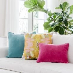 Laura Park Designs® Hot Pink Velvet Pillow Cover -Bedding Store 52fbfa42 ab16 4104 a1d4 3ec530e43428