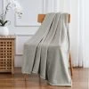 RT Designers Collection Morgan Perfect For Afternoon Naps Or Home Decor Solid Matte Fleece Throw 50"x70" Grey