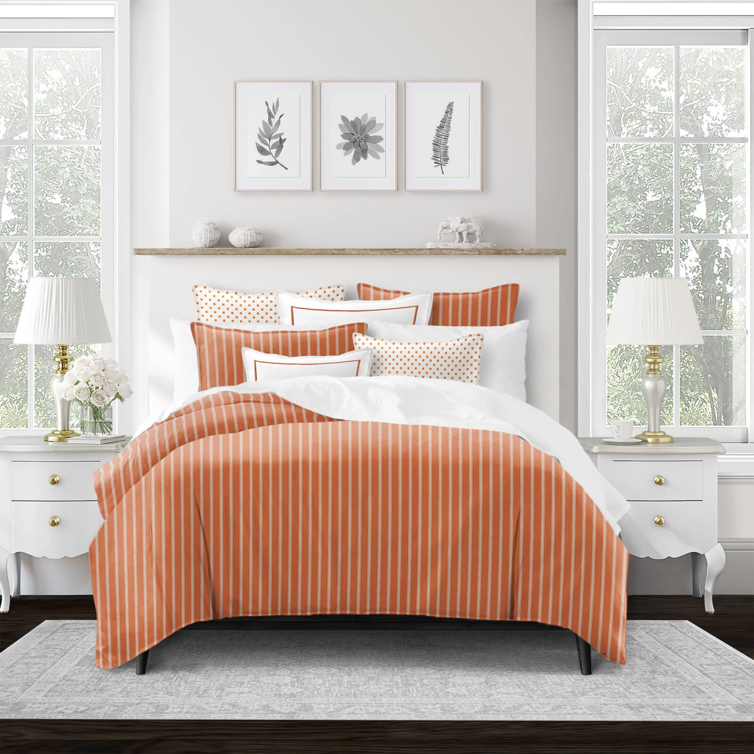 6ix Tailors Fine Linens Skipper Tangerine Coverlet Set 4 6ix Tailors Fine Linens Skipper Tangerine Coverlet Set - Image 2