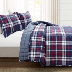 Grayson Farmhouse Plaid Reversible Quilt 3Pc Set -Bedding Store 5b5dc4f3308a450a93f7e0c8b2e58ff5