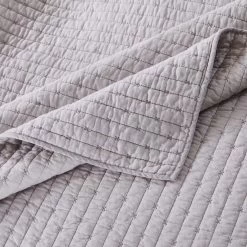 Greenland Home Fashions Monterrey Finely Stitched Throw Blanket Classic Solid Color Styling 50" X 60" Gray -Bedding Store 5f01f040dcae400c95d6d9ae4c45b0c2