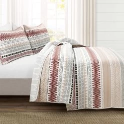 Southwest Stripe Reversible Oversized Quilt 3Pc Set -Bedding Store 62a96abc445746f0b1059899fcfd2f02