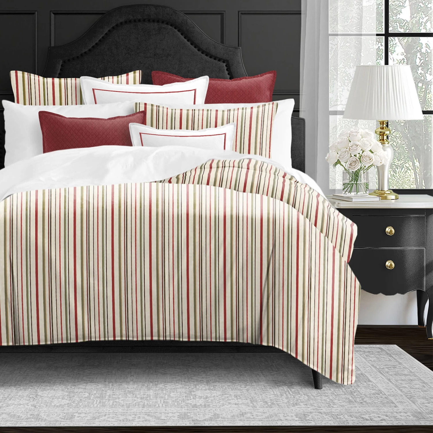 6ix Tailors Fine Linens Sinclair Ivory/Multi Coverlet Set 5 6ix Tailors Fine Linens Sinclair Ivory/Multi Coverlet Set - Image 3