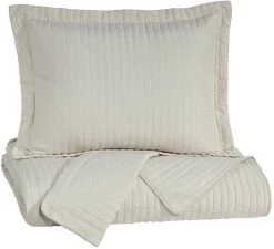 Signature Design By Ashley® Raleda Buff King Coverlet Set