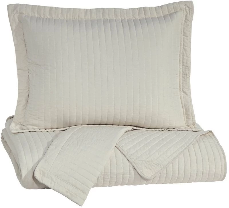 Signature Design By Ashley® Raleda Buff King Coverlet Set 3 Signature Design By Ashley® Raleda Buff King Coverlet Set