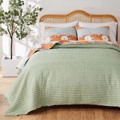 Barefoot Bungalow Carlie High Quality Striped Print 3-Piece Quilt Set -Bedding Store 7409a88405b14aa8963457b779ceff8c