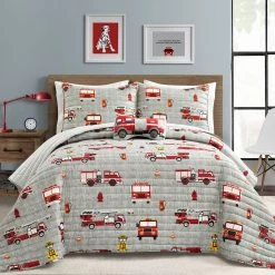Make A Wish Fire Truck Quilt 4Pc Set -Bedding Store 767de28fc5214635b4fbb2ae53a71b82