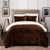 Chic Home Enzo Pinch Pleated Ruffled & Pin Tuck Sherpa Lined BedBag Comforter Set King 3 Piece -Bedding Store 79713d39c7f440ed892b8ff60461e7da