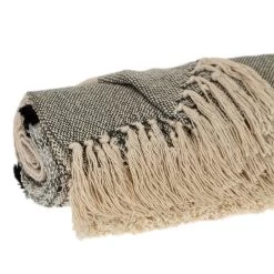 HomeRoots Parkland Collection Transitional Vereigated Gray Rectangle 50" X 60" Throw