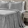Ticking Stripe Bedspread 3Pc Set -Bedding Store 82da7ec49a9243eaa56523e8d2b75598