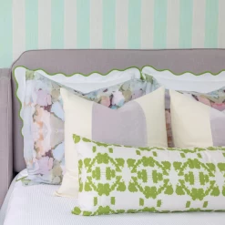 Laura Park Designs Green/White Scalloped Euro Sham -Bedding Store 84cd847d 6c89 4818 ad2a 536e7498ae71