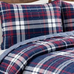 Grayson Farmhouse Plaid Reversible Quilt 3Pc Set -Bedding Store 85693ca4099947ad8828e1a2ce9bbbe5