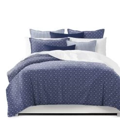 6ix Tailors Fine Linens Windham Indigo Coverlet Set