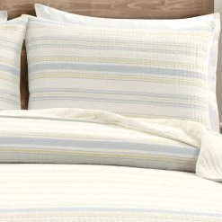 Solange Stripe Kantha Pick Stitch Yarn Dyed Cotton Woven Quilt/Coverlet 3Pc Set -Bedding Store 8853099aee024f56a0f5f0c7f80edbfc