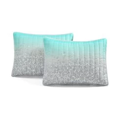 Glitter Ombre Metallic Print Quilt 5Pc Set -Bedding Store 88df6c890d9546f09d64543e937ce9fa