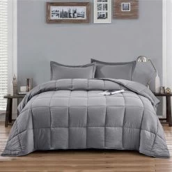 QuikFurn 3 Piece Microfiber Reversible Comforter Set -Bedding Store 8add153de65e48518344303d509c97a6