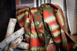 HomeRoots Olive Green Woven Acrylic Reversable Queen Blanket