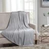 HomeRoots Grey Solid Anti Microbial Oversized Throw -Bedding Store 96a4626b751642b280014fb7cdfd053e