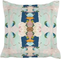 Laura Park Designs Monet's Garden Navy Microlux Euro Sham