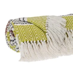 HomeRoots Parkland Collection Transitional Stripes Rust Rectangle 50" X 60" Throw