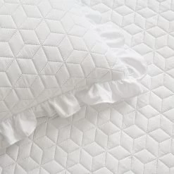 French Country Geo Ruffle Skirt Bedspread 3Pc Set -Bedding Store 9a573227c3fc46b1aa29c7ff6d1f4cc2