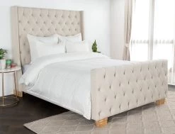 Classic Home Karina 3-Piece Ivory Gray King Duvet Set