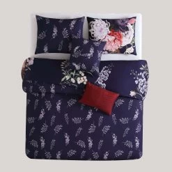 Bebejan Deep Purple Garden 100% Cotton 5-Piece Reversible Comforter Set -Bedding Store a1572d92873c466787c82be1ade1d46e