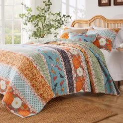 Barefoot Bungalow Carlie High Quality Striped Print 3-Piece Quilt Set -Bedding Store aefbdba2c6234d899767e5d3a41f7fd8
