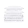 HomeRoots White King Cotton Blend 1500 Thread Count Washable Duvet Cover Set