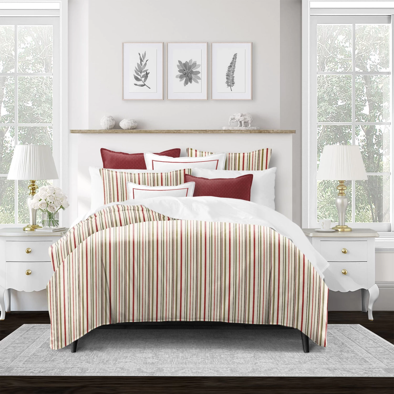 6ix Tailors Fine Linens Sinclair Ivory/Multi Coverlet Set 4 6ix Tailors Fine Linens Sinclair Ivory/Multi Coverlet Set - Image 2